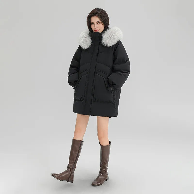 SNOW FLYING Mid length Down Jacket Women's-3