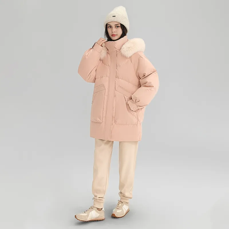 SNOW FLYING Mid length Down Jacket Women's-5