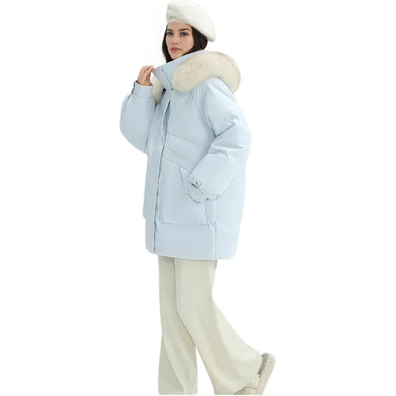 SNOW FLYING Mid length Down Jacket Women's-1