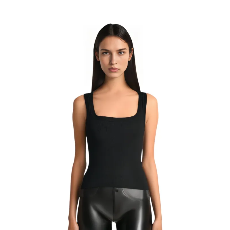 Jacquemus Le Debardeur Gros Grain Tank Top 990 Black-2