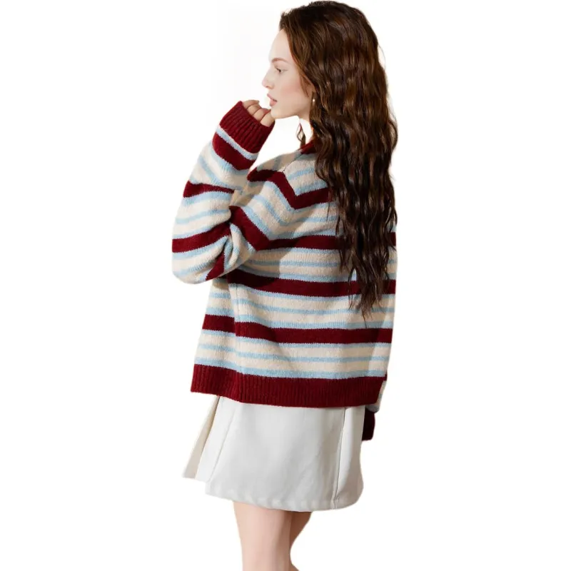Tonlion Sweater Women's Deep Cherry Red-2