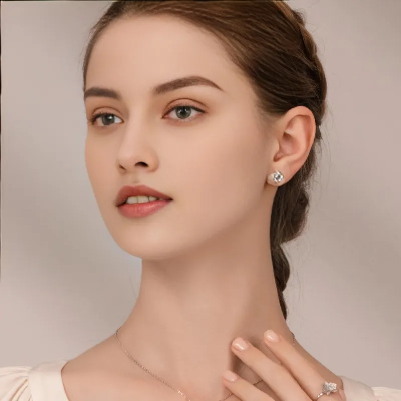 BABYBEI Mother Of Pearl Stud Earrings Women's-1