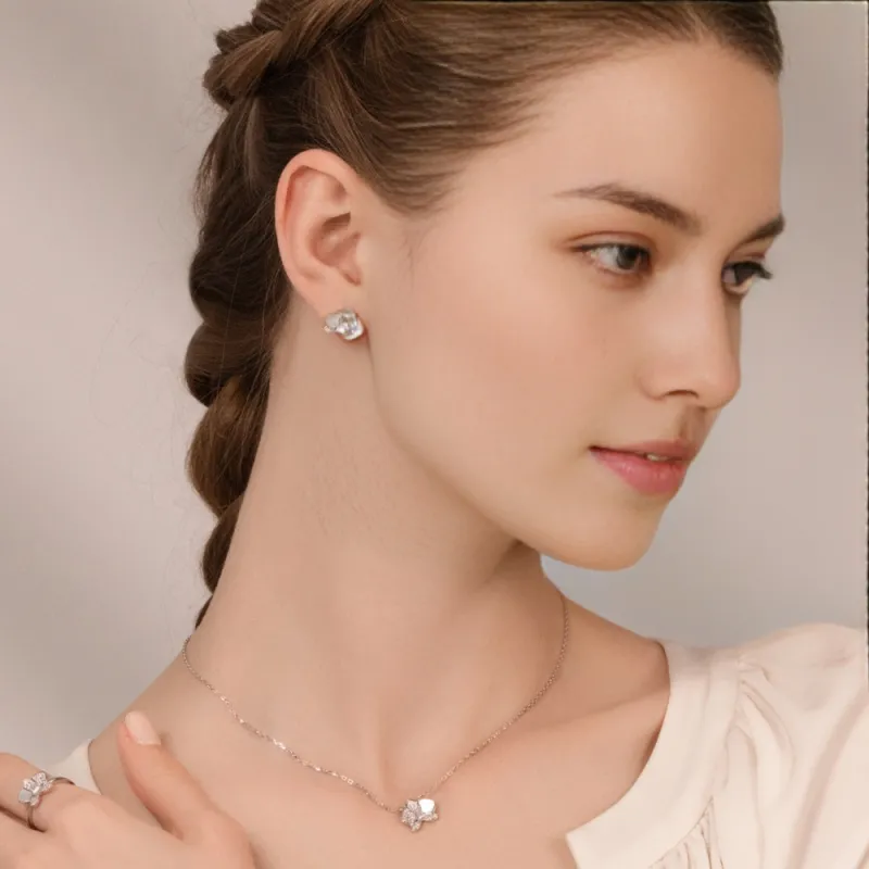 BABYBEI Mother Of Pearl Stud Earrings Women's-2