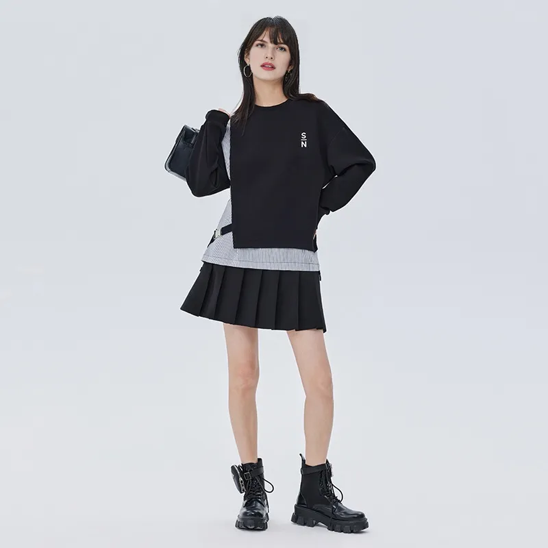 SOON FLOWER Sweatshirt Women's Black-5