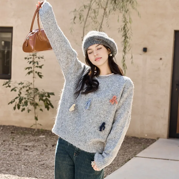 MISHOW Knitwear Women's Gray-5