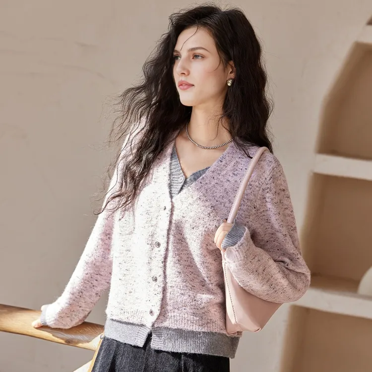 MISHOW Knitwear Women's Pink Gray-6