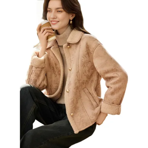 Mo Han Yi Mei Jackets Coats Women's Apricot