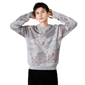 Tonlion Sweaters Men Sky Gray