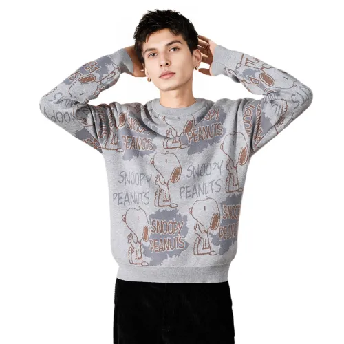 Tonlion Sweaters Men Sky Gray