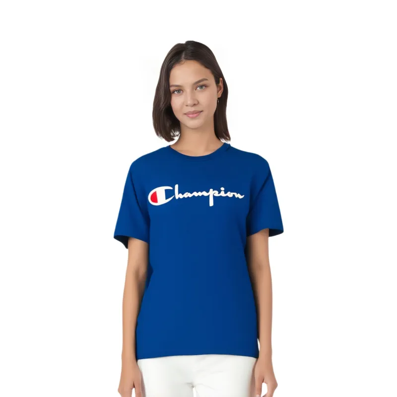 Champion T Shirt US Version Unisex Royal Blue-2