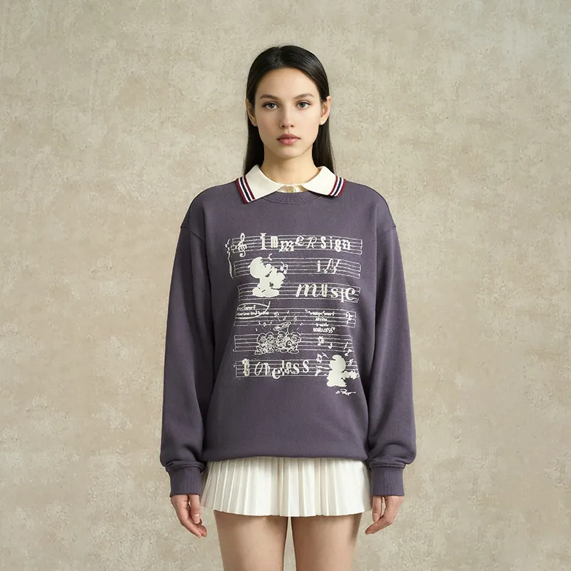 BONELESS Sweatshirts Unisex Vintage Purple-2
