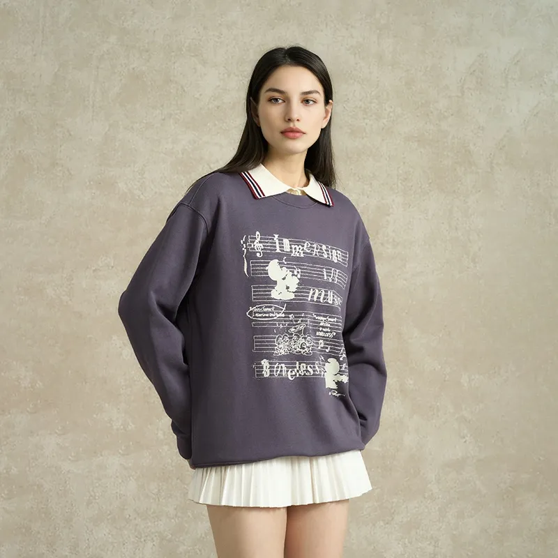 BONELESS Sweatshirts Unisex Vintage Purple-3