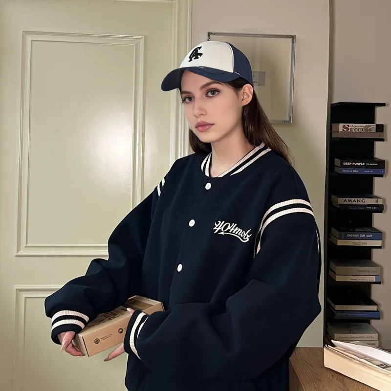 404MOB GANG Jackets Coats Unisex Dark Blue-4