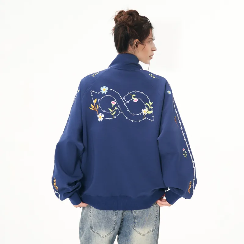 BIPOLAR Sweatshirt Unisex Navy Blue Heather Gray-6