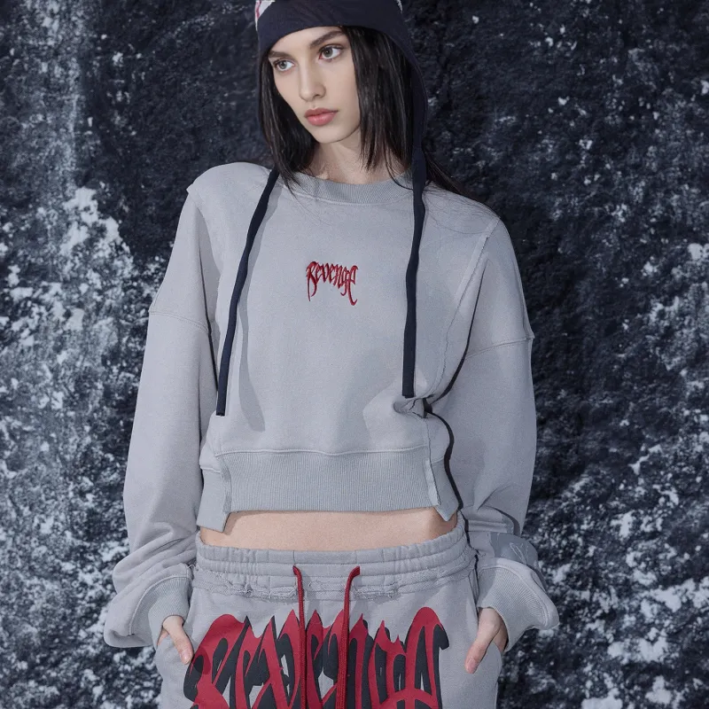 Pop Mart X Revenge Hirono Collaboration Sweatshirts Unisex Gray-3