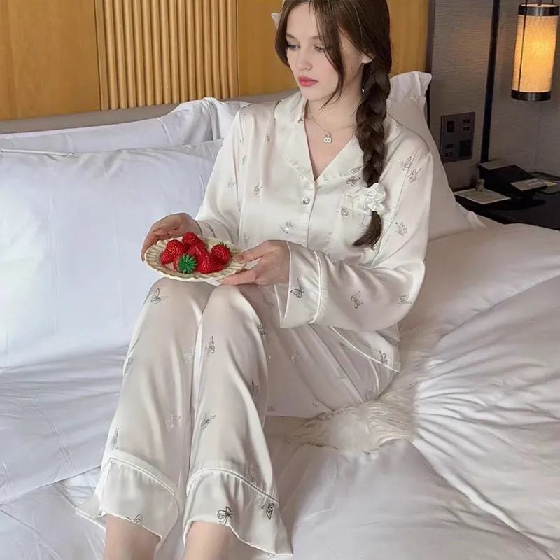 XIAFENYAN Pajama Set Women's Apricot-4