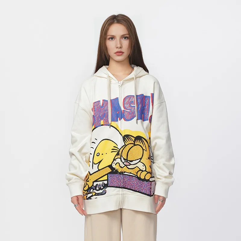 FUN X Garfield SS24 Sweatshirt Unisex White Tea-2