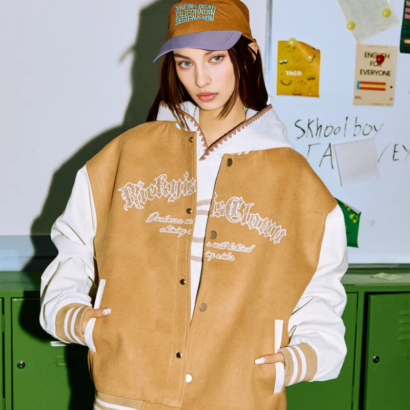 RickyisClown Baseball Jacket Unisex Brown-3