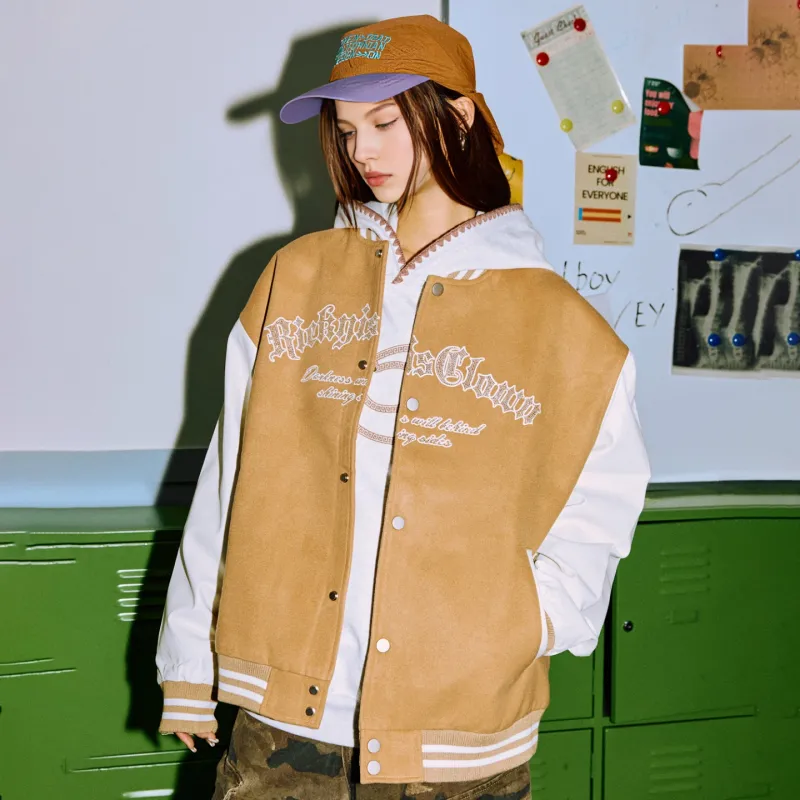 RickyisClown Baseball Jacket Unisex Brown-4