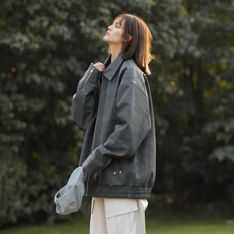 TESTUNG Jackets Coats Unisex Dark Gray-5