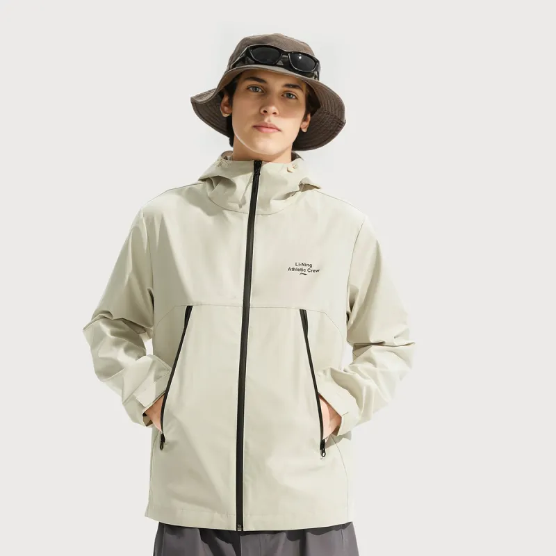 LiNing Fitness Series Trench Coat Men's Silver Birch Gray-3