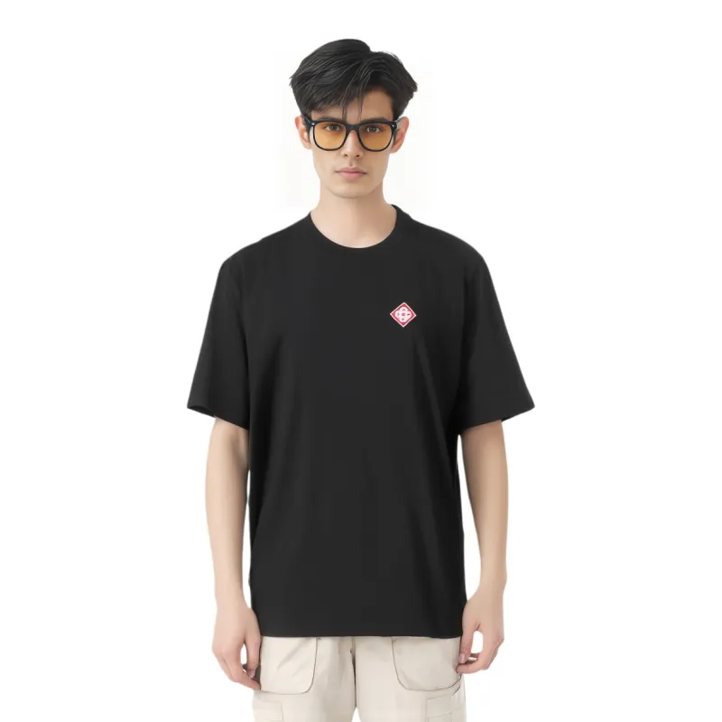 CASABLANCA Logo Patch Crewneck T Shirt-2