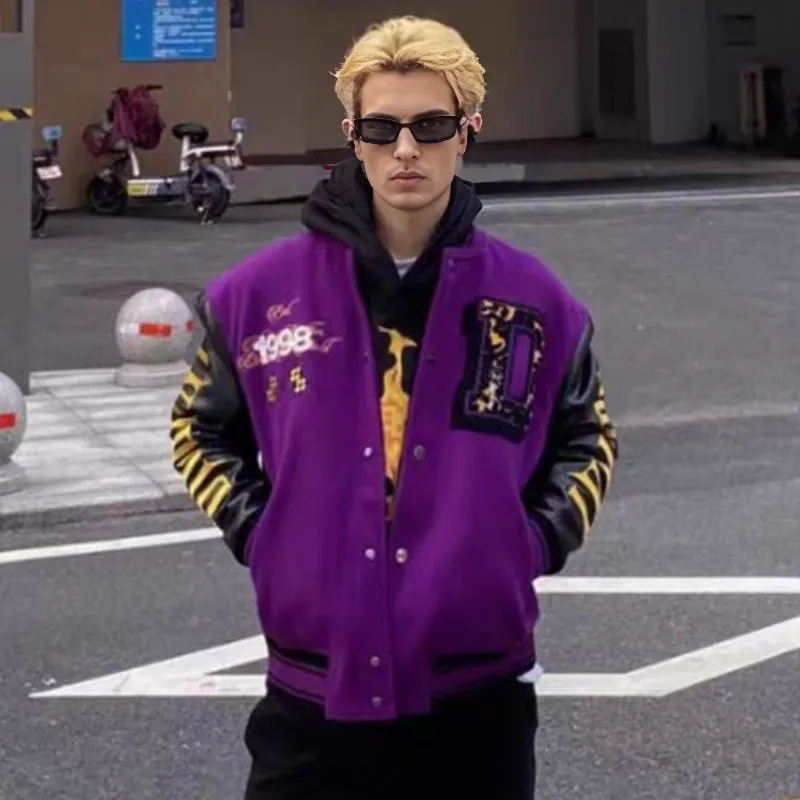SOCKKEY Baseball Jacket Unisex Purple-7