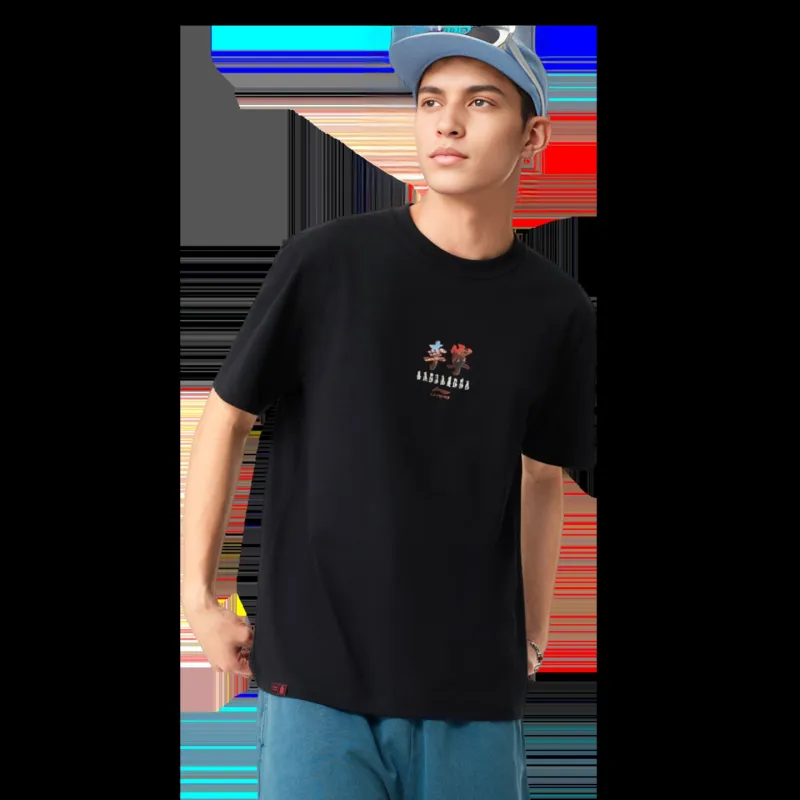 LiNing x GUGONG LIANMINGKUAN Chinese Culture Series T Shirt Men's Black-2