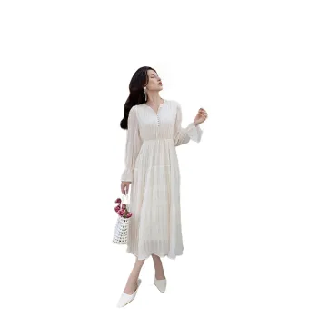 The Temptation Of The Muse Long Sleeved Dresses Women's Ecru