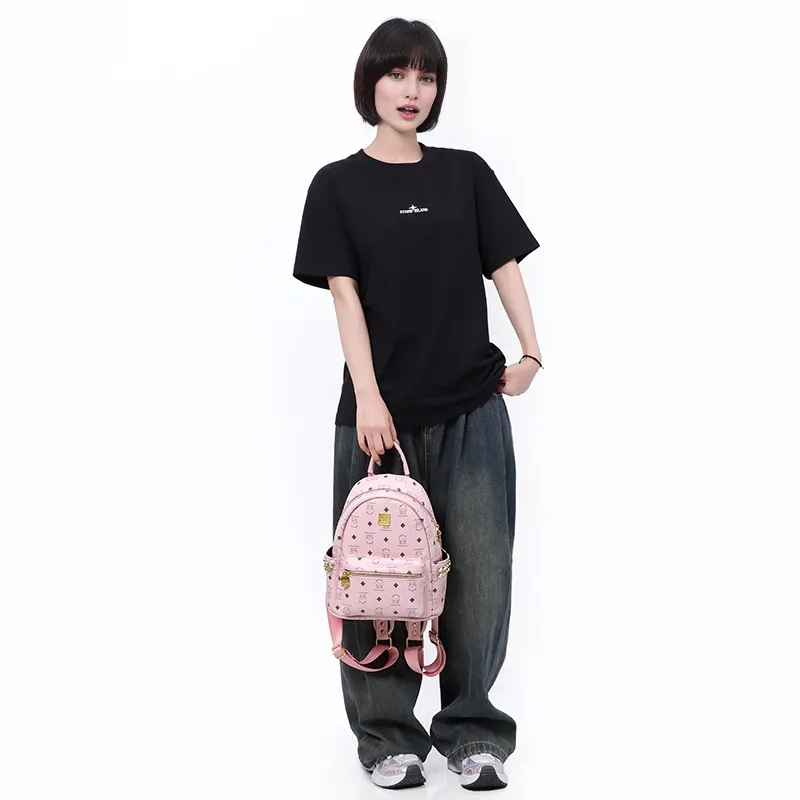 MINLUBAOLUO PU Backpack Medium Size Unisex Multicolor-3