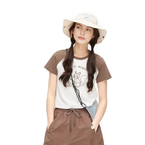ZIHAN T Shirt Women's Cool Coffee Brown