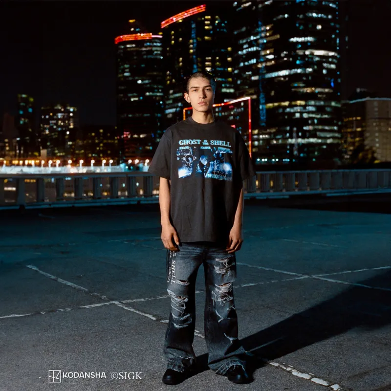 WHOOSIS X Ghost In The Shell, Collaboration T Shirts Unisex-5