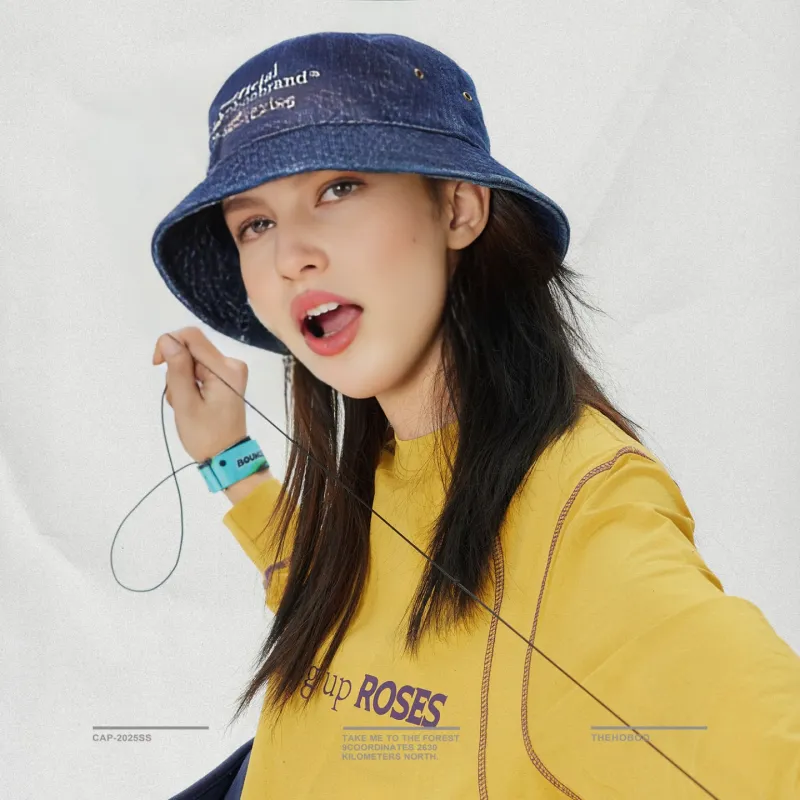 THE HOBOO Cotton Bucket Hats Unisex-2