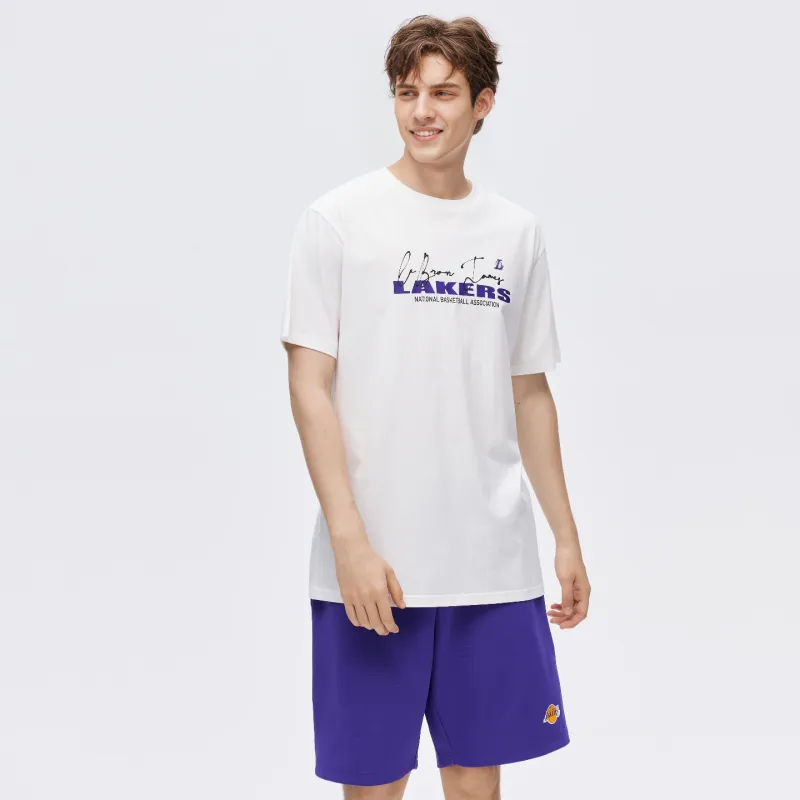 NBA Los Angeles Lakers Team Culture Collection T Shirt Unisex White-4