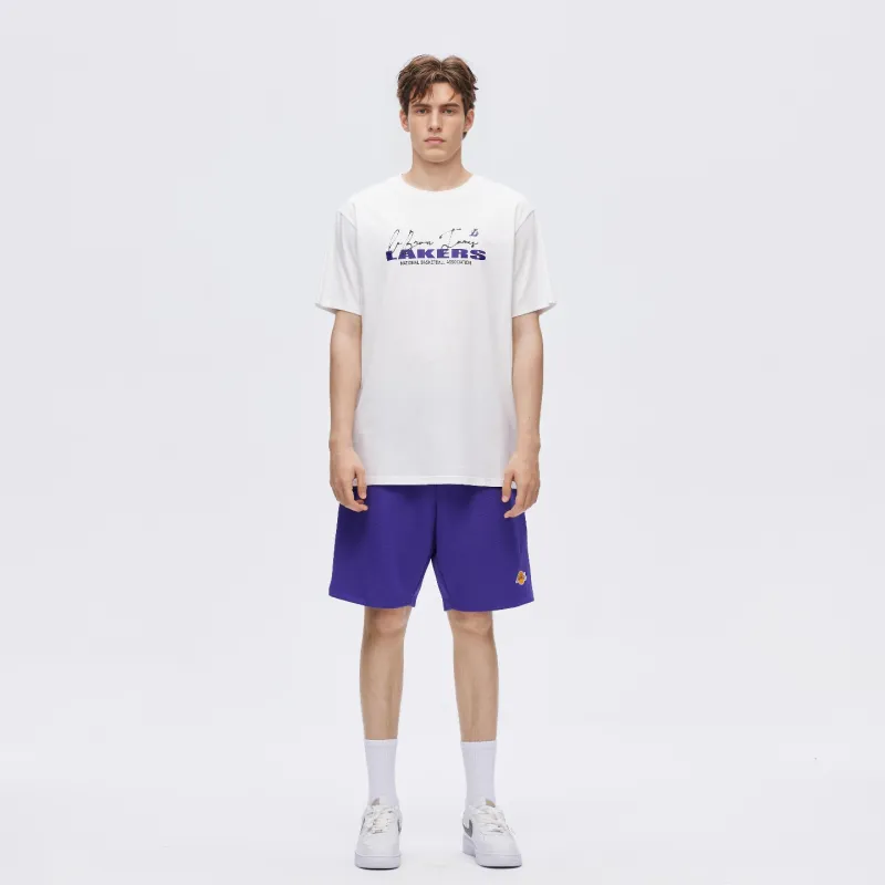 NBA Los Angeles Lakers Team Culture Collection T Shirt Unisex White-3