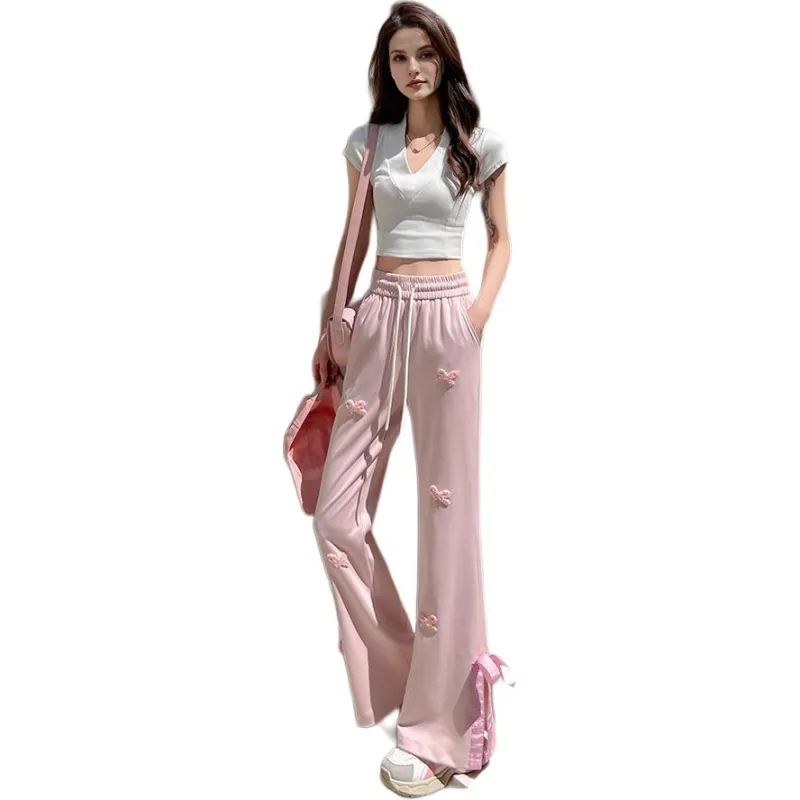 Mu Xiao Xin Casual Pants Women's Pink-5