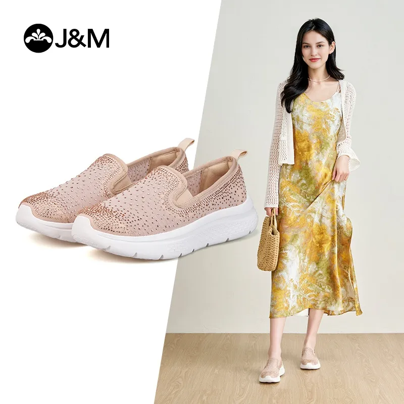 Joy&Mario Breathable Lightweight Height Increasing Low Top Casual Shoes Women's-1