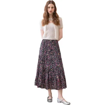 BANANA BABY Casual Long Skirt Women's Purple