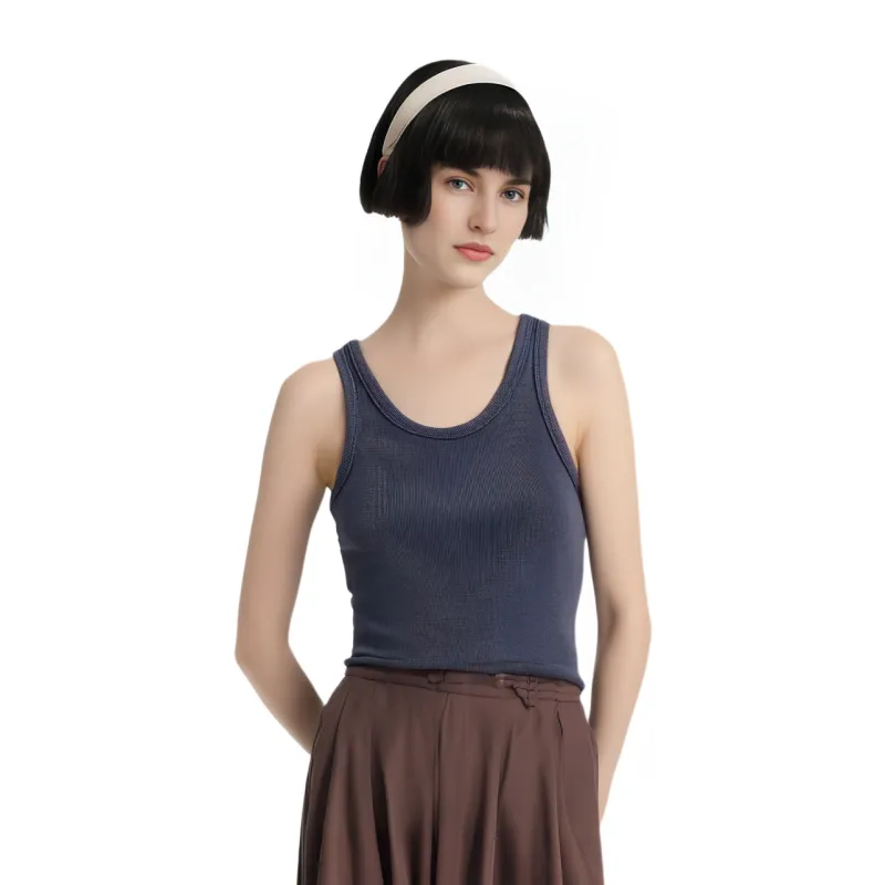 ZARA Tank Tops Women's Blue-3