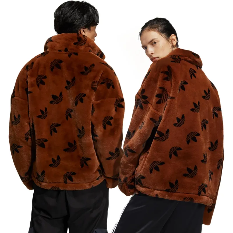 Adidas Originals Jacket International Size Winter Unisex Brown-5