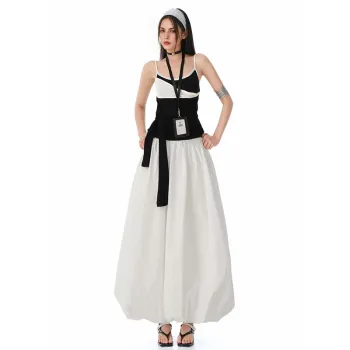 Rose Casual Long Skirt Women's White