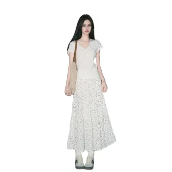 FOREVER 21 Casual Long Skirt Women's White
