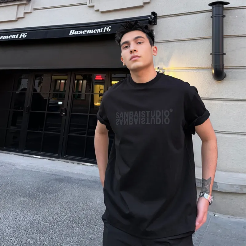 SANBAI STUDIO T Shirt Unisex Black-3