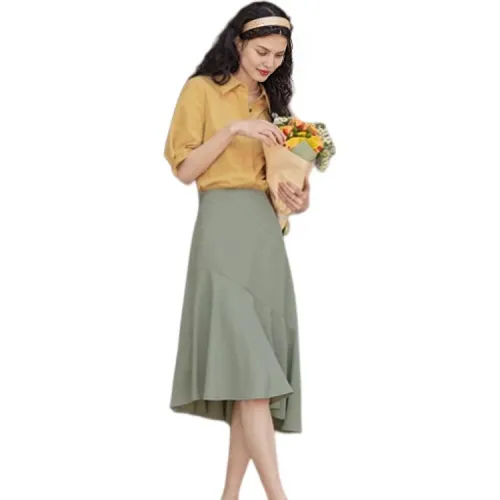 SOLIGHTER Casual Long Skirt Women's