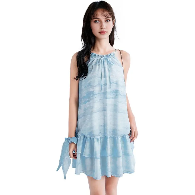 LEDIN Slip Dress Women's Cool Blue-3