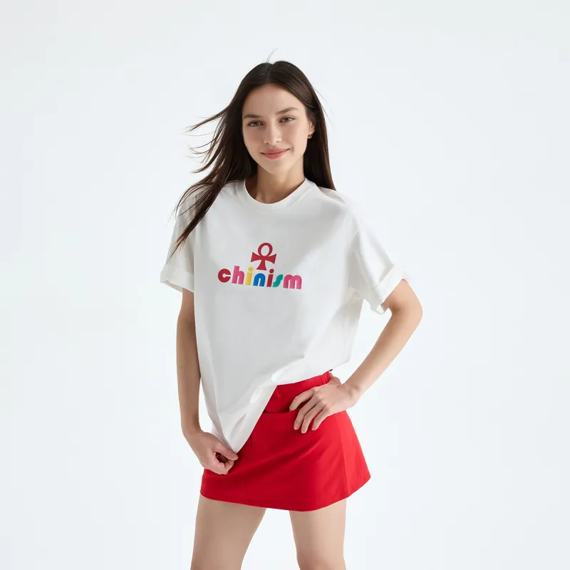 CHINISM T Shirts Unisex Raw White-5