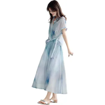 XWI Two Piece Skirt Sets Women's Sky Blue