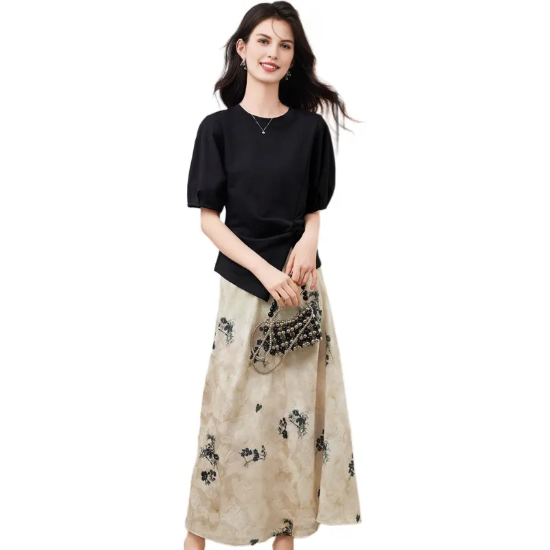XINFEIYU Two Piece Skirt Sets Women's-0