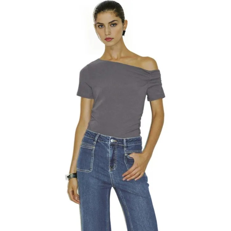 URBAN REVIVO T Shirts Women's Dark Gray-0