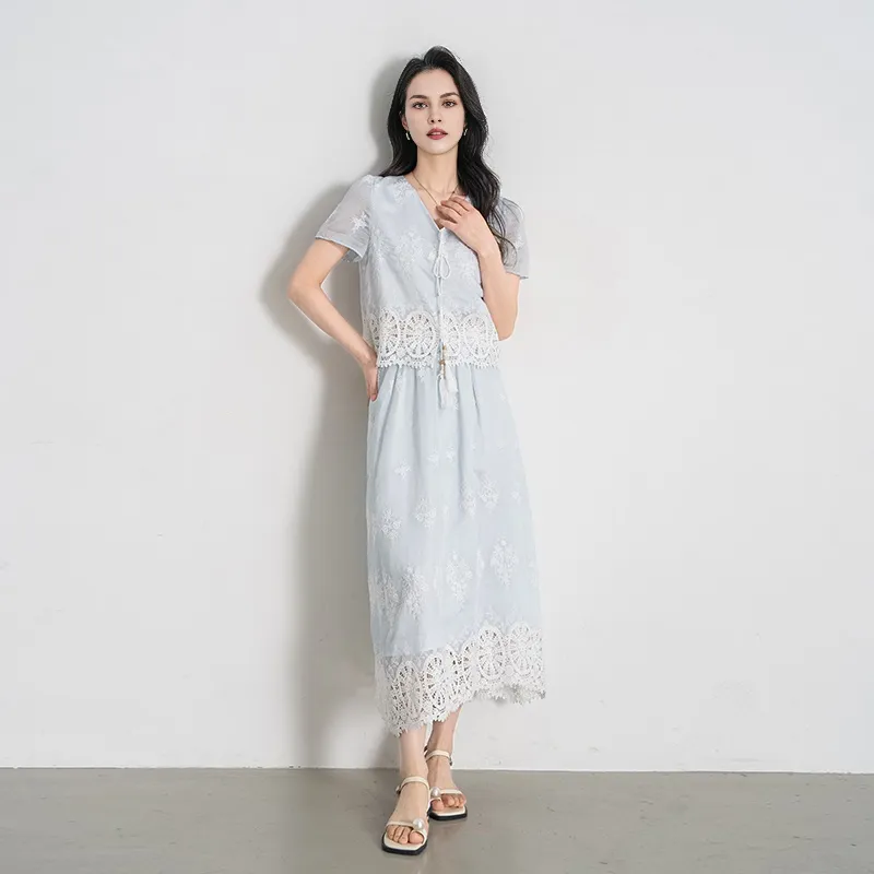 Shavani Two Piece Skirt Sets Women's-5